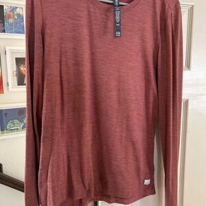 Vuori Brick Red Long Sleeve Shirt